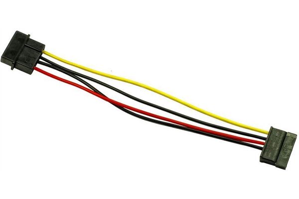 Inter-Tech Molex St. > SATA Bu. (0,15m)