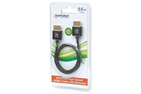 Manhattan Ultradünnes High Speed HDMI-Kabel mit Et
