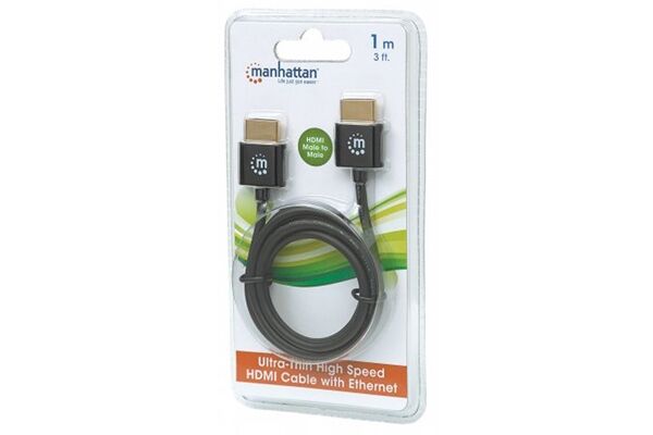 Manhattan Ultradünnes High Speed HDMI-Kabel mit Et