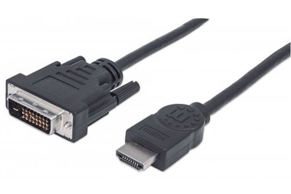 Manhattan HDMI auf DVI-Kabel - HDMI-Stecker auf DVI-D 24+1 S