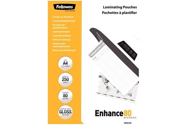 Fellowes Laminierfolien Capture A4 80 Mic