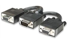 Manhattan SVGA Y Kabel - HD15 Stecker / 2 x HD15 B