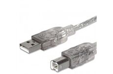 Manhattan USB 2.0 St. > USB B St. (5m) (silber)