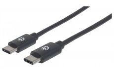 Manhattan USB 2.0 Type-C Kabel (2m) (schwarz)