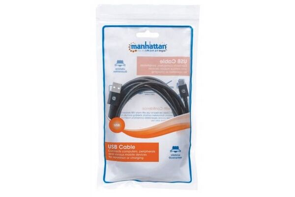 Manhattan USB 2.0 Typ C-Kabel - Typ C-Stecker auf