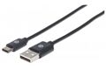 Manhattan USB 2.0 Typ C-Kabel - Typ A-Stecker auf