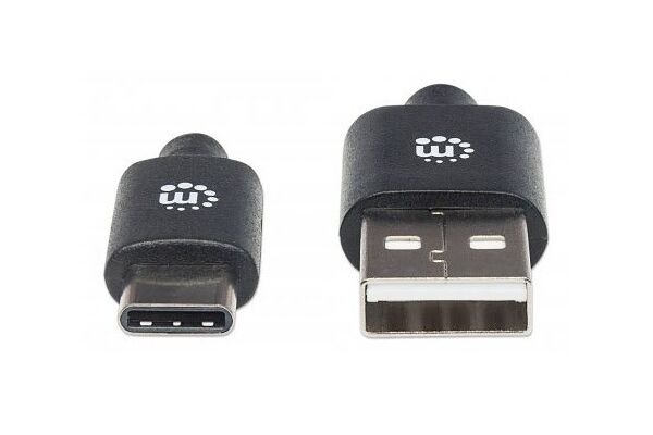 Manhattan USB 2.0 Typ C-Kabel - Typ A-Stecker auf