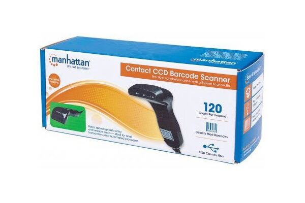 Manhattan CCD Kontakt-Barcodescanner - 80 mm Scanb
