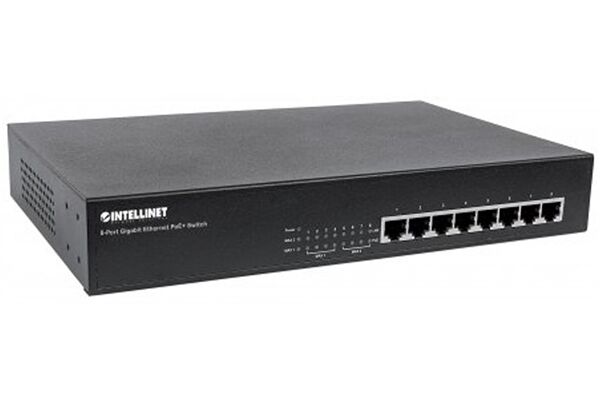 INTELLINET 8-Port Gigabit Ethernet PoE+ Switch - I
