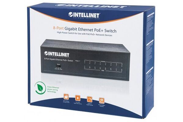 INTELLINET PoE+ 8-Port 60W