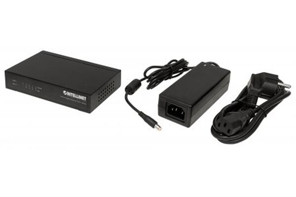 INTELLINET PoE+ Switch 5-Port Gigabit 60W