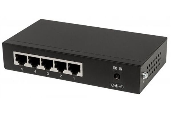 INTELLINET PoE+ Switch 5-Port Gigabit 60W