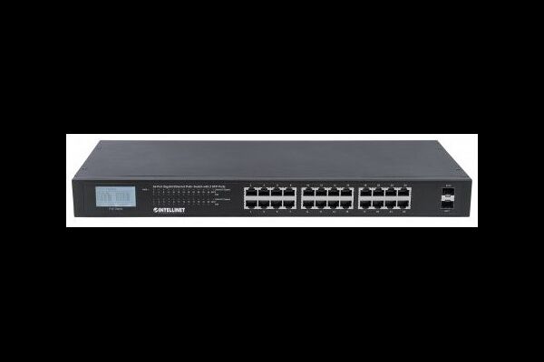INTELLINET PoE+ Switch 24-Port Gigabit