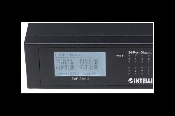 INTELLINET PoE+ Switch 24-Port Gigabit