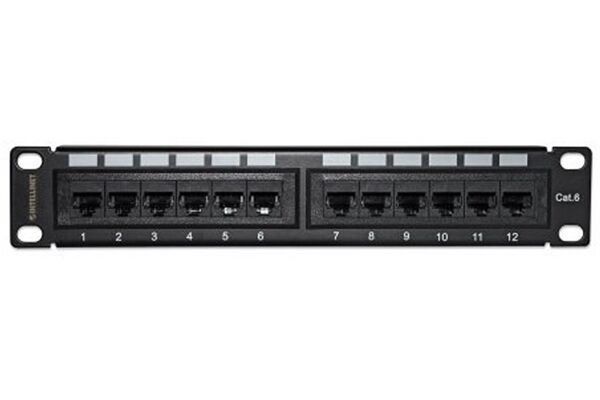 INTELLINET Patchpanel 10" 1HE 12-Port Cat6 UTP