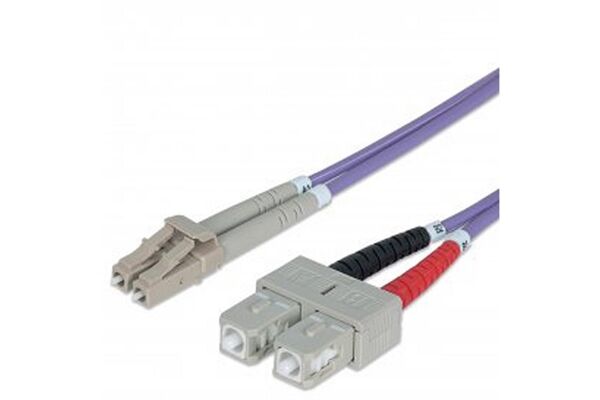 INTELLINET LWL LC > SC OM4 Anschlusskabel (1 m