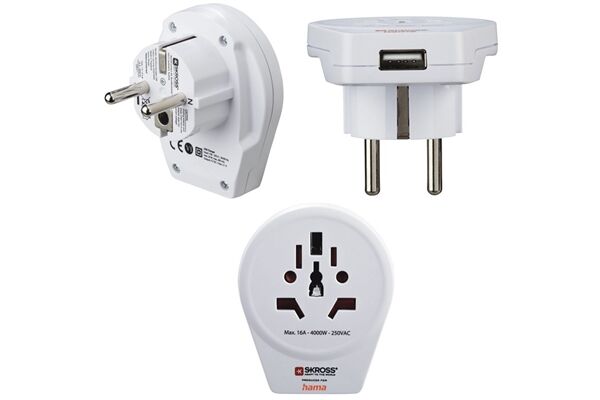 Hama Reiseadapter USB (Welt>Europa)