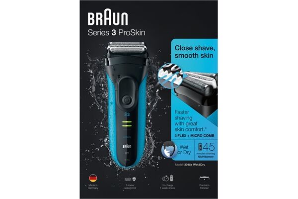 Braun Personal Care 3045s Series 3 Pro Skin Schwarz-Blau B-Ware