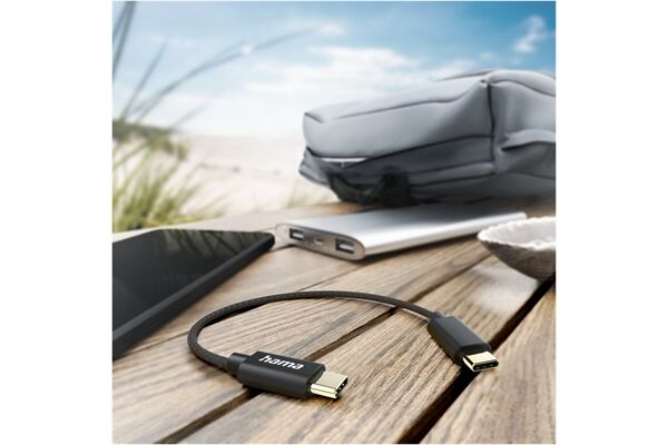 Hama Ladekabel USB-C>USB-C (0,2m)
