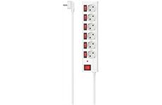 Hama Steckdosenleiste 6-fach (1,4m). (weiss)