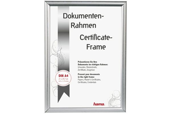 Hama Kunststoffrahmen Madrid, Silber, 21 x 29,7 cm