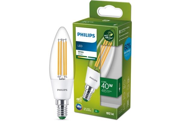 Philips LED CLA 40W B35 E14 3000K CL
