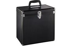 Hama 181436 LP-Koffer 50, Alu-Look Schwarz