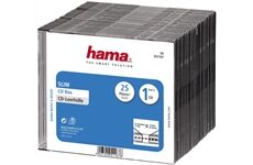 Hama 51167 CD Slim Box Schwarz 25 Stück