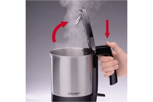 Cloer Wasserkocher 4700 Edelstahl-Schwarz