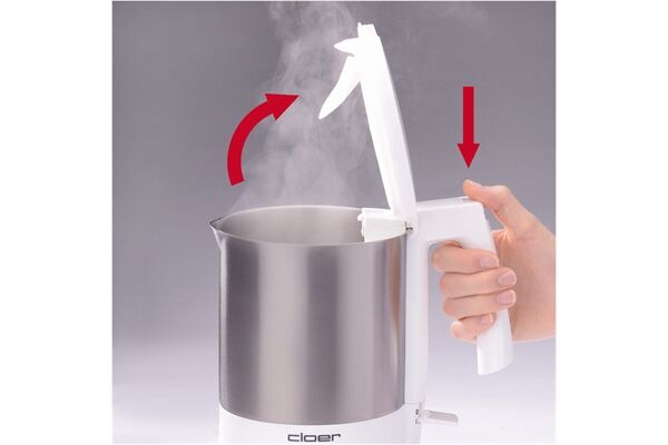 Cloer Wasserkocher 4701 Edelstahl-Weiss