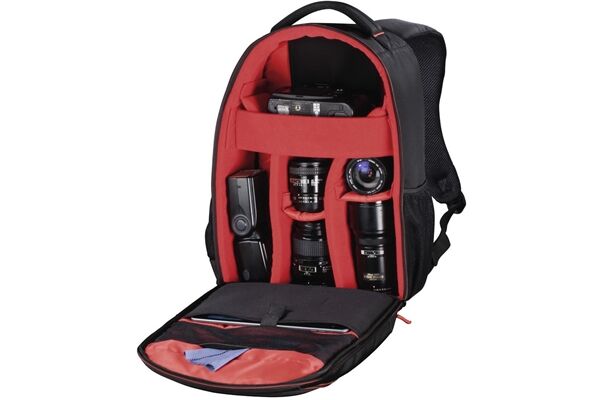 Hama 139855 K.RUCKSACK MIAMI 190 Schwarz-Rot
