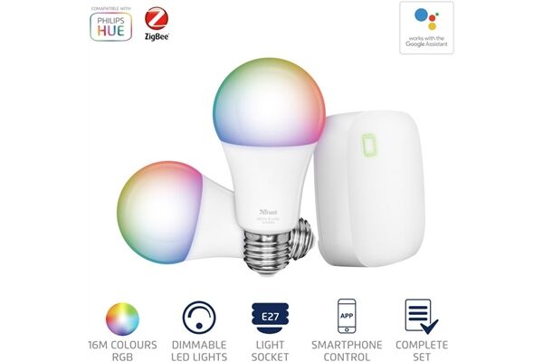 Trust ZigBee Starter Set 2 RGB Bulbs + Z1 ZigB