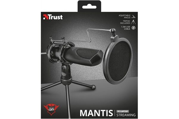 Trust GXT 232 Mantis Streaming Micropho Schwar