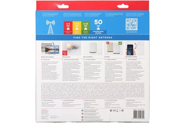 One For All SV9455 DVB-T2 5G Außenantenne (50km)